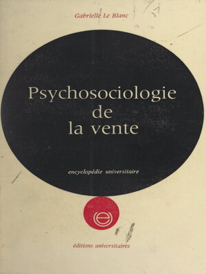 cover image of Psychosociologie de la vente